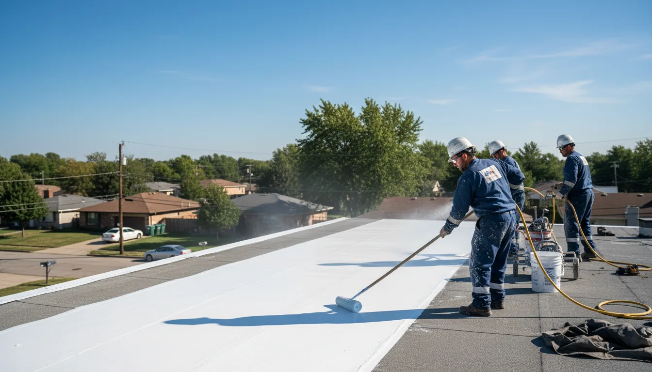 Commercial roof coating in Stuart, IA near me